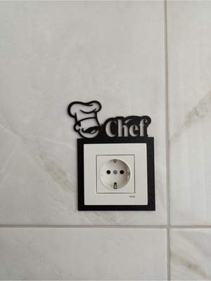 Siyah Mutfak Priz Çerçevesi, Şık ve Kullanışlı Tasarım