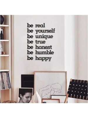 Siyah Ahşap Tablo, Kendini Yansıt ve Özgünlük Vurgusu, Duvar Dekoru