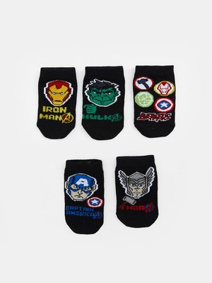 Lc Waikiki Yeni Sezon Hulk Desenli Erkek Cocuk Patik Corap 5'li - S5BA41Z4