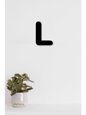 L Harfi Tamamlanabilir Ahşap Duvar Yazısı, Lazer Kesim, Dekoratif Harf