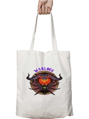 Wow Warlock Iki Tarafı Kalıcı Baskılı Yıkanabilir Çanta
