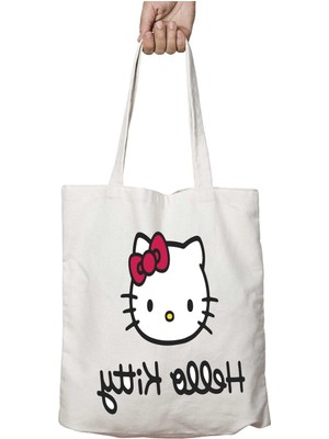Hello Kitty Hellokitty Iki Taraf Kalıcı Yıkanabilir Okul Plaj Omuz Bez Çanta