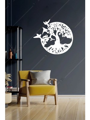 Doğa Temalı Ahşap Duvar Dekoru, Şık ve Renkli Tasarım