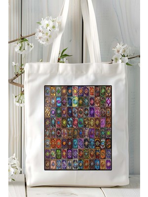 Hearthstone Oyun Baskılı Bez Çanta Omuz Çantası Kişiye Özel Model 26