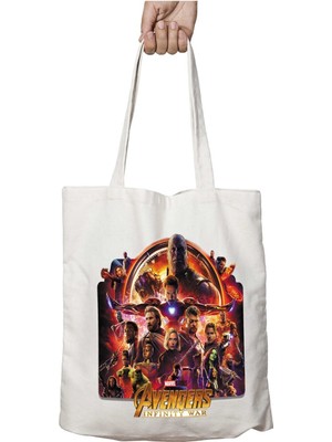 Marvel Avengers Infinity Wars S Iki Taraf Kalıcı Yıkanabilir Okul Plaj Omuz Bez Çanta