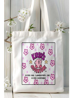 Kirbys Adventure Oyun Baskılı Omuz Çanta Kişiye Özel Model 4