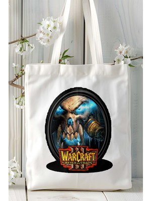 Warcraft Oyun Baskılı Omuz Çanta Kişiye Özel Model 3