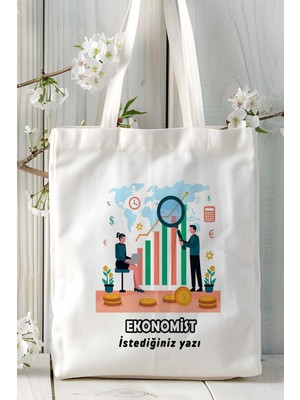 Ekonomist Baskılı Bez Omuz Çantası Kişiye Özel Model 8