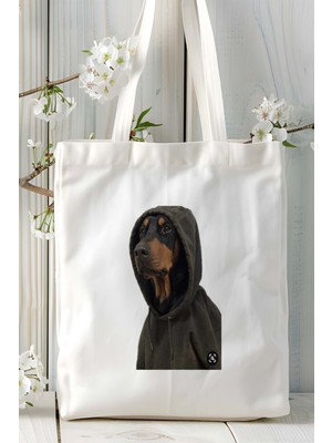Doberman Köpek Baskılı Omuz Çanta Kişiye Özel Model 8