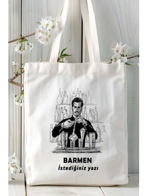 Barmen Baskılı Bez Omuz Çantası Kişiye Özel Model 13