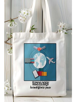 Ithalatçı Baskılı Bez Omuz Çantası Kişiye Özel Model 7