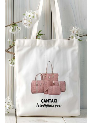 Çantacı Baskılı Bez Omuz Çantası Kişiye Özel Model 12
