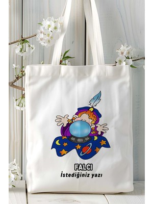 Falcı Baskılı Bez Omuz Çantası Kişiye Özel Model 3