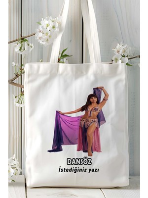Dansöz Baskılı Bez Omuz Çantası Kişiye Özel Model 7