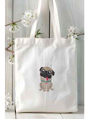 Pug Doberman Köpek Baskılı Omuz Çanta Kişiye Özel Model 5
