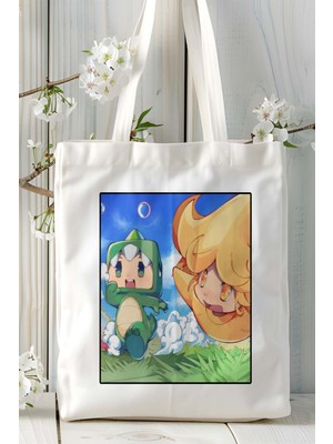 Mini World Mobil Oyun Baskılı Omuz Çanta Çift Tafaflı Baskı Kişiye Özel 4