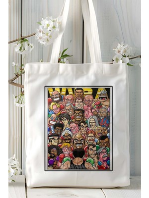 Punch Out Oyun Baskılı Omuz Çanta Kişiye Özel Model 1