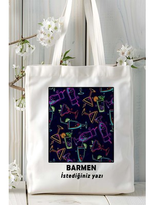 Barmen Baskılı Bez Omuz Çantası Kişiye Özel Model 3