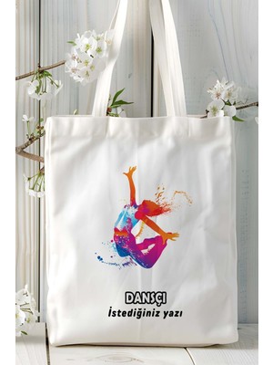 Dansçı Baskılı Bez Omuz Çantası Kişiye Özel Model 5