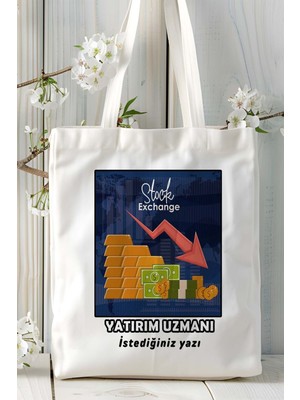 Yatırım Uzmanı Baskılı Bez Omuz Çantası Kişiye Özel Model 2