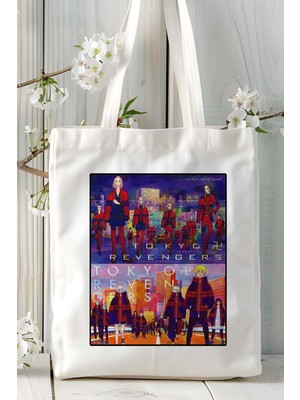 Tokyo Revengers Baskılı Bez Omuz Çantası Kişiye Özel Model 1