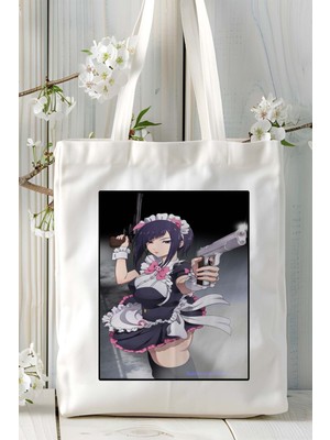 Akiba Maid Sensouı Baskılı Bez Omuz Çantası Kişiye Özel Model 3