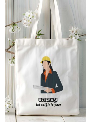 Ustabaşı Baskılı Bez Omuz Çantası Kişiye Özel Model 1