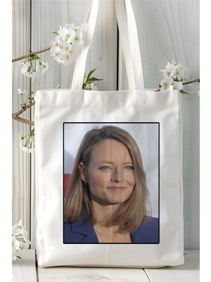 Jodie Foster Baskılı Bez Çanta Omuz Çantası Kişiye Özel Desen 1