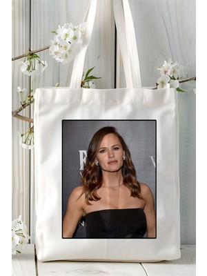 Jennifer Garner Baskılı Bez Çanta Omuz Çantası Kişiye Özel Desen 3