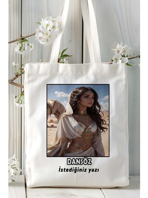 Dansöz Baskılı Bez Omuz Çantası Kişiye Özel Model 2
