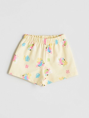 Lc Waikiki Yeni Sezon Beli Lastikli Baskili Kiz Cocuk Sort - S5OT96Z1