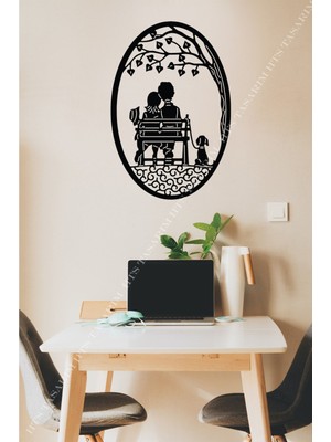 Sevgi Temalı Ahşap Duvar Tablosu 60X40CM, Modern Dekorasyon Süsü