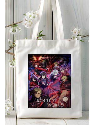 Scarlet Nexus Baskılı Bez Omuz Çantası Kişiye Özel Model 2