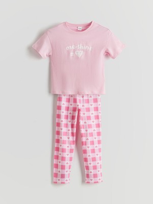 Lc Waikiki Yeni Sezon Bisiklet Yaka Kiz Cocuk Pijama Takimi - S5HV97Z4