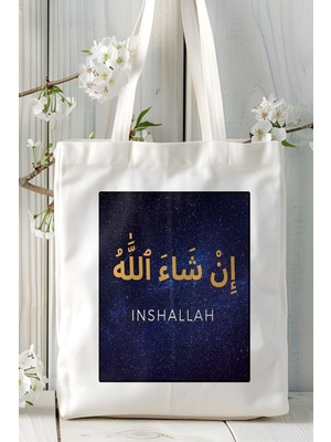 Inşallah Islamiyet Baskılı Omuz Çanta Kişiye Özel Model 4
