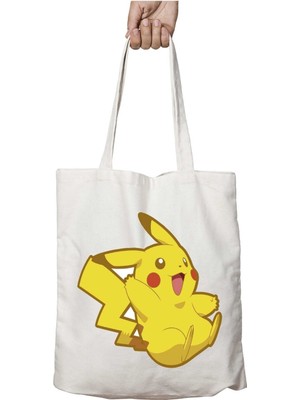 Pokemon-Download-Png Iki Taraf Kalıcı Yıkanabilir Okul Plaj Omuz Bez Çanta