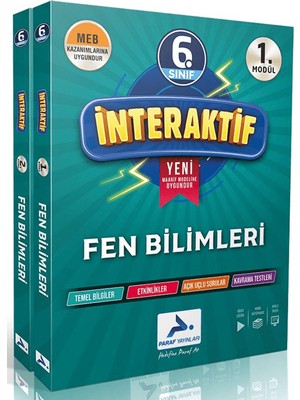Paraf Yayınları Paraf 6. Sınıf İnteraktif Fen Bilimleri Etkinlikli Çalışma Kitabı