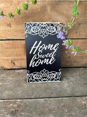 Rustik Ahşap Duvar Dekoru, Dikdörtgen Şeklinde Ev Konsepti Süsü Siyah Renk