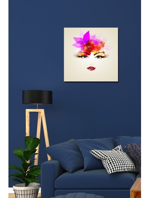 Canlı Renklerle Kadın Portre Tablosu, Şık ve Uyumlu Dekorasyon Için Mükemmel Seçenek