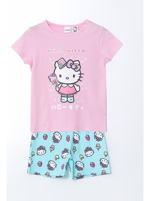 Lc Waikiki Yeni Sezon Hello Kitty Baskili Kiz Cocuk Sortlu Pijama Takim - S5HB04Z1