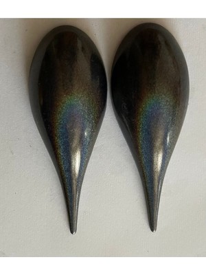 Turkuaz ve Siyah Damla Desenli Şık Duvar Dekoru, Estetik ve Modern Tasarım.