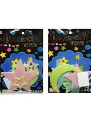 Parlak Ay Yıldız Kalp Dekor, Mavi, Şık ve Işıltılı Ev Süsü