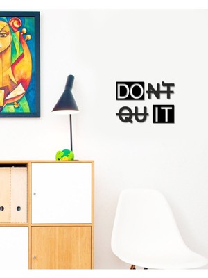 Şık Siyah Günlük Hayat Dekoru, Modern ve Zarif Duvar Yazısı Tasarımı