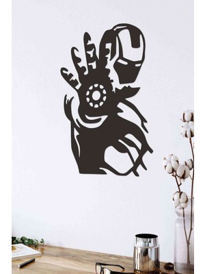 Siyah Ahşap Lazer Kesim Ikonik Duvar Dekoru, Modern ve Şık Tasarım