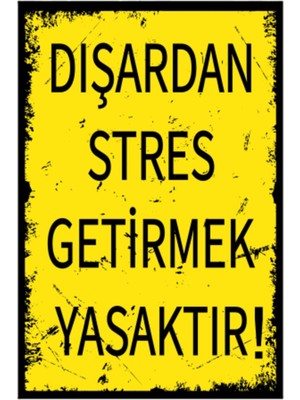 Renkli Ahşap Poster, Pozitif ve Şık Dekoratif Süş Eseri