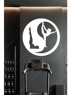 Şık Yin Yang Pilates Duvar Dekoru, Beyaz, Modern ve Sade Tasarım