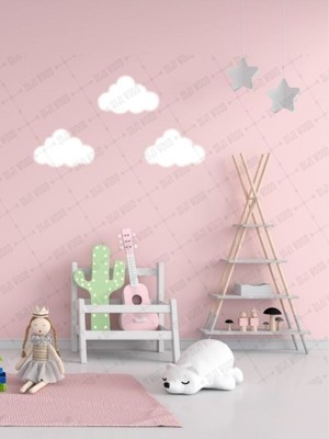 Beyaz Bulutlar Duvar Süsü, Şık ve Modern Dekoratif Aksesuar.