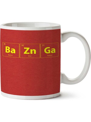 Bazinga Periyodik Cetvel Iki Tarafı Baskılı Kupa Bardak