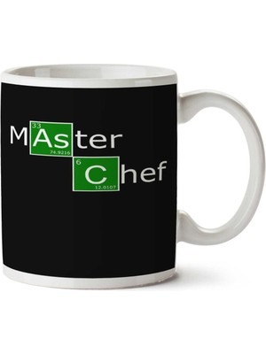 Master Büyük Şef Periyodik Cetvel Iki Tarafı Baskılı Kupa Bardak