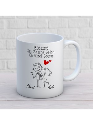 Sevgililer Günü Sen Başıma Gelen En Güzel Şeysin Kupa Bardak